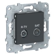 Schneider Electric Unica New Антрацит Розетка R-TV/SAT, проходная