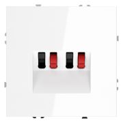 Розетка акустическая встраиваемая VOLTUM S70 4-местная, (белый глянцевый)