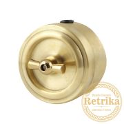 Выключатель двухклавишный золото