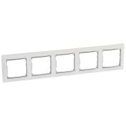 Legrand Valena Белый/Серебряный штрих Рамка 5-ая горизонт.