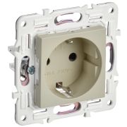 IEK SKANDY Бежевый Розетка с/з без защитных шторок 16А SK-R05B.