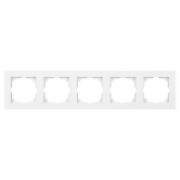 6-505-01  Рамка для розеток и выключателей Intro Accent 6-505-01 на 5 постов, СУ, белый