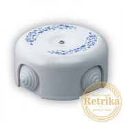 Распаечная коробка керамика декор синий №1, D-90