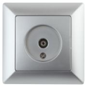 4-301-03  Розетка Intro Solo TV одиночная, СУ, алюминий