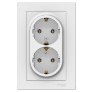 Systeme Electric AtlasDesign Лотос Розетка двойная с/з, 16А, в сборе