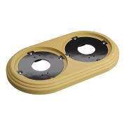 Рамка пластиковая 2-местная, песочное золото, серия «Усадьба»