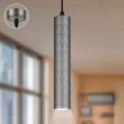 Светильник подвесной (подвес) ЭРА PL15 GR MR16 GU10 потолочный цилиндр графит