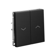 Systeme Electric ArtGallery Карбон Выключатель 2-клавишный для жалюзи, 2х сх.4, 10А, механизм