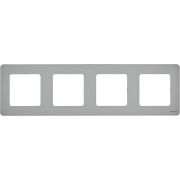 Legrand/Daccord INSPIRIA Алюминий Рамка - 4 поста