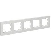 BRITE Рамка 5-мест. РУ-5-Бр белый рифленый IEK
