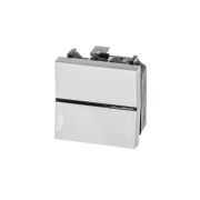 Механизм 1-клавишного переключателя с клавишей, 2-модульный, серия Zenit, альпийский белый