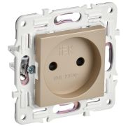 IEK SKANDY Песочный Розетка б/з с защитными шторками 10А SK-R01Sa.