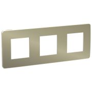 Schneider Electric Unica Studio Бронза/Бежевая Рамка 3-ная