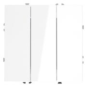 Выключатель встраиваемый VOLTUM S70 трехклавишный 10А, (белый глянцевый)