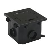 120901 BK Люк IP44 с розеткой 2к+з, в комплекте с коробками, матовый черный SimplyConnect