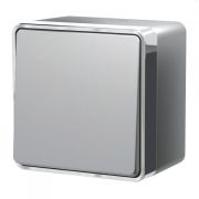 Выключатель одноклавишный влагозащищенный IP44 Gallant (серебряный) W5010206