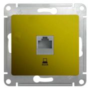 SE Glossa Фисташковый Розетка компьютерная RJ45 кат.5E GSL001081K