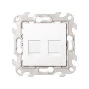 Simon 24 Белая Розетка 2хRJ45 кат. 5е UTP