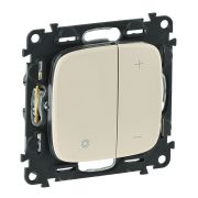 Legrand Valena ALLURE DIY Сл.кость Светорегулятор кнопочный универ. 400Вт без нейтрали.С лиц. пан..