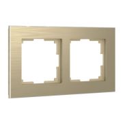 W0021711/ Рамка на 2 поста Aluminium (шампань)