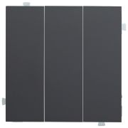 Клавиши трехклавишного выключателя черный матовый