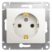 SE Glossa Перламутр Розетка с заземлением, 16А GSL000643