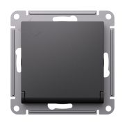 Systeme Electric AtlasDesign Базальт Розетка с/з со шторками с крышкой, 16А, IP20, механизм