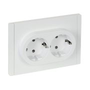 IEK FORTE&PIANO Белый Розетка 2-я с/з безвинтовое крепление 16А FP224.