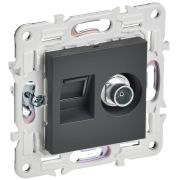 IEK SKANDY Титан Розетка двойная TV+RJ45 кат.5E SK-A14T.