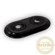 Рамка Colony керамическая двойная черный