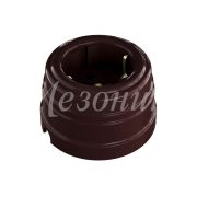 Розетка пластиковая с/з коричневая серия «Усадба» 30301-04