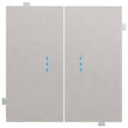 Клавиши двухклавишного выключателя с подсветкой платина