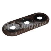 Рамка пластиковая 3-местная, коричневый, серия «Усадьба»