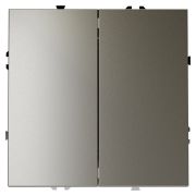 Выключатель с самовозвратом встраиваемый VOLTUM S70 двухклавишный 10А, (шелк)