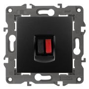 ЭРА 14-3111-05 Elegance Антрацит Розетка Аудио одиночная