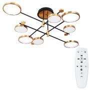 Arte Lamp A1364PL-8PB HOLLY Люстра потолочная, черный/медь/белый пластик