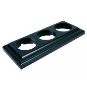 Рамка 3-местная дерево «Престиж», венге