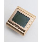 Е 91.716 (gold) Терморегулятор электронный с сенсорным дисплеем 16А золото датчик пола и воздуха