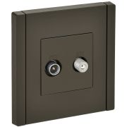 IEK FORTE&PIANO Серый Розетка двойная TV+SAT FP338.