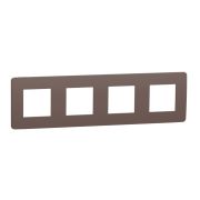 Schneider Electric Unica Studio Шоколад/Бежевый Рамка 4-постовая