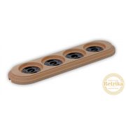 Рамка четырехместная «Натуральное дерево»