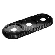 Рамка пластиковая 3-местная, черный, серия «Усадьба»