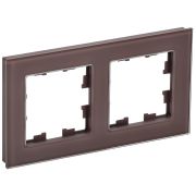 BRITE Рамка 2-мест. РУ-2-2-БрТБ стекло темная бронза IEK
