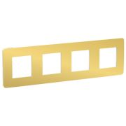 UNICA STUDIO METAL  Рамка 4-постовая, золото/бежевая  NU280860