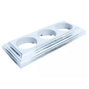 Рамка 3-местная дерево «Престиж», белый прованс