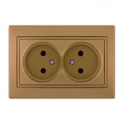 LEZARD СП Розетка 2-ая б/з золото 701-1313-128