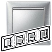 Legrand Valena Алюминий матовый Рамка 4-ая гориз 770334