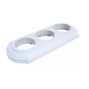 Рамка 3-местная дерево «Элегант», белый