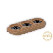 Рамка тройная «Натуральное дерево» на бревно