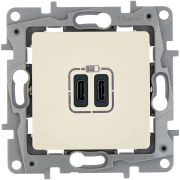 Legrand Etika Слоновая кость Зарядка USB C-C
